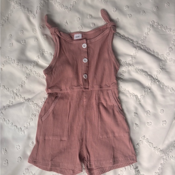 Other - Pink Ribbed Kids Bodysuit